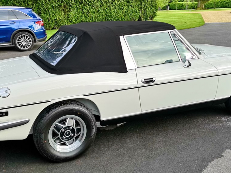 Triumph Stag MK II soft top, produced in Haartz Stayfast Canvas and