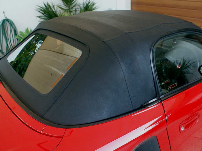 Toyota MR2 Spyder soft top, produced in Haartz Cabrio Vinyl and comes