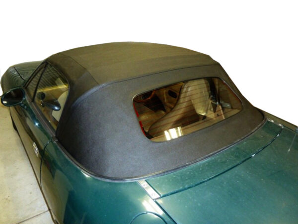 Mazda MX-5 soft top, produced in Haartz Cabrio Vinyl and comes with heated hard glass, headliner and no zipper