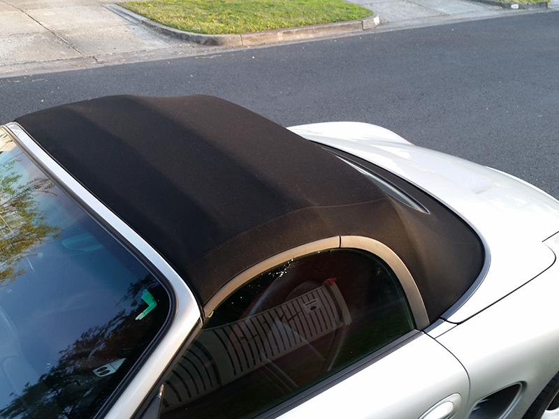 Porsche Boxster 986 soft top, produced in Haartz Twillfast RPC and
